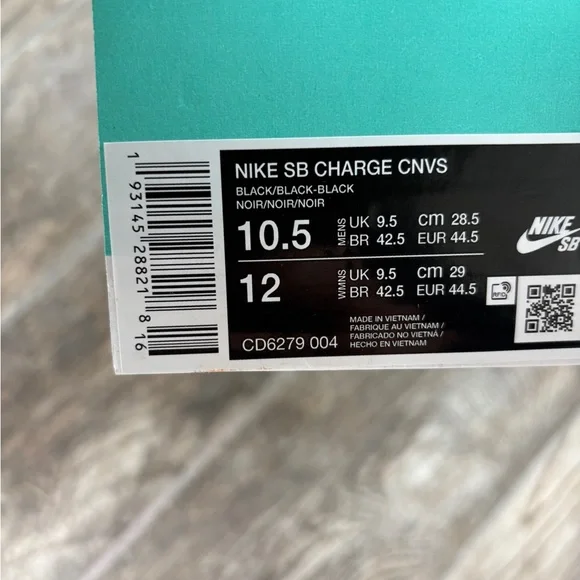 Size 10.5 - Nike Charge Canvas SB Black Gum - Picture 7 of 7
